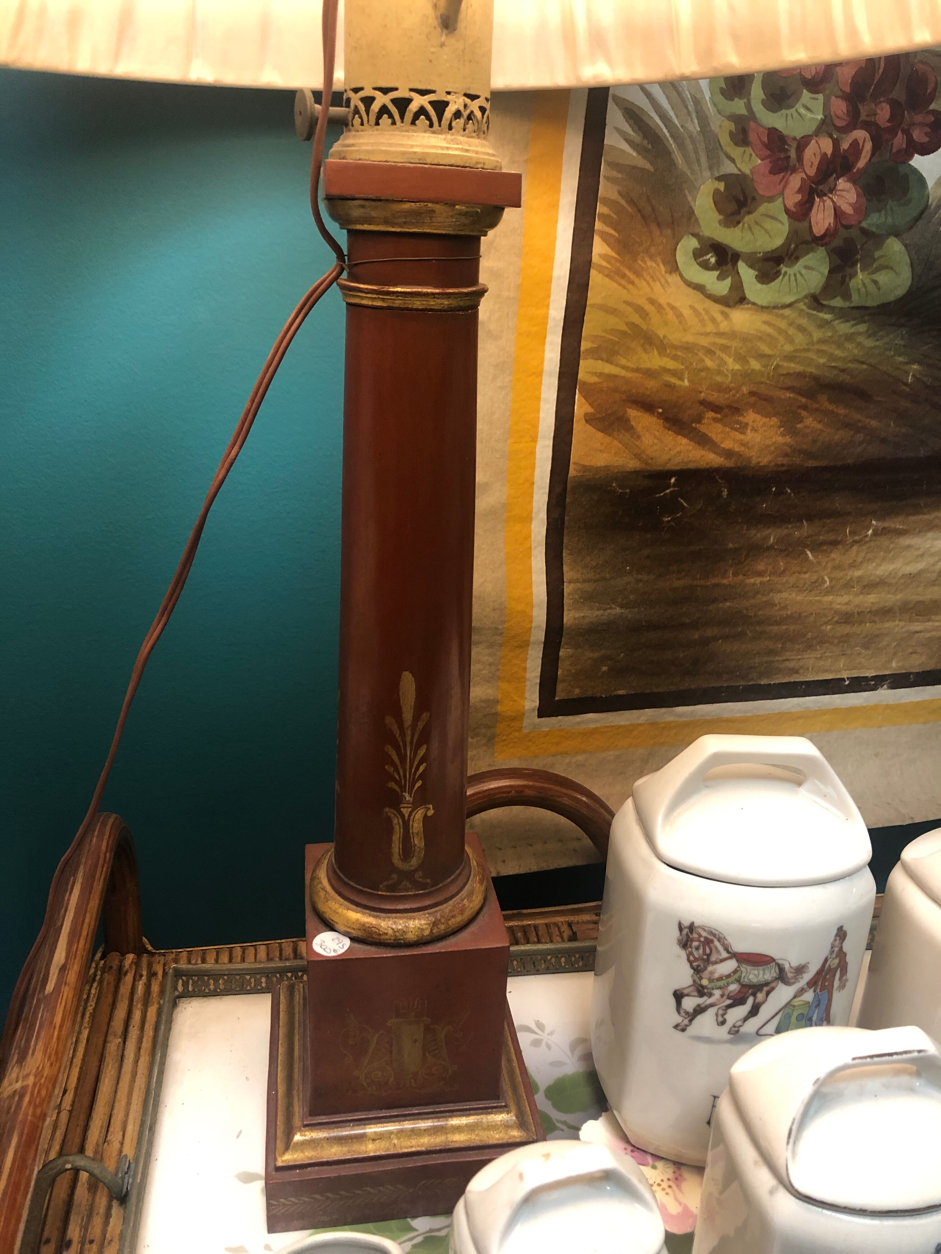 Rattan serving table