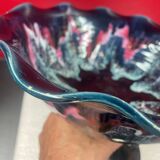 Large shower stand bowl with wave-shaped edges Vallauris 1970