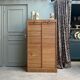 Oak filing cabinet with curtains (renovated)