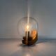 Simple glass and brass wall light from the mid-century, 1960, Germany.
