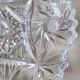 Vintage pocket tray in cut Bohemian crystal. Sophisticated star/brass patterns. Stylish Czech Boho