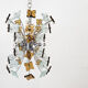 Mid-century glass sputnik chandelier, 1970s