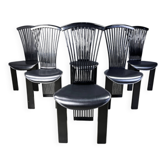 Chaises de salle à manger vintage par Pietro Costantini, années 1980, lot de 6