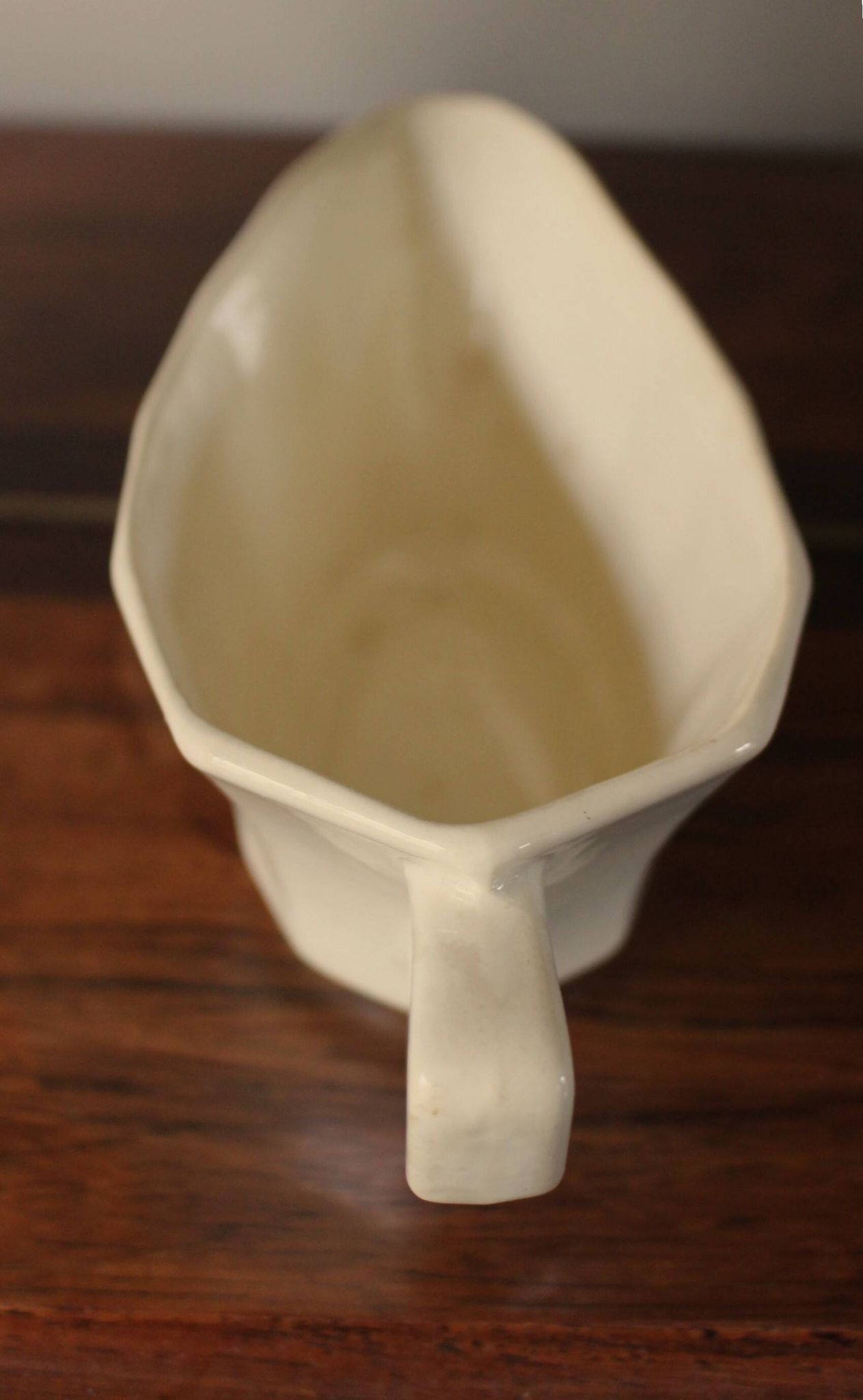 Blue rose sauce boat Digoin Sarreguemines