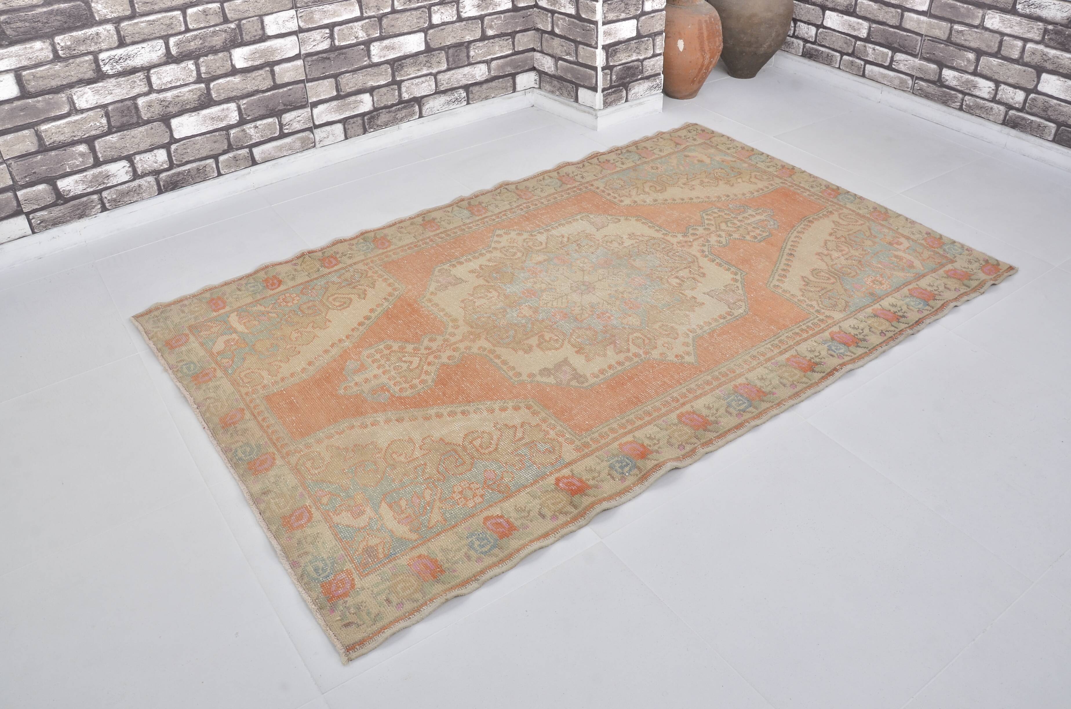 Tapis anatolien orange et beige sku 2434