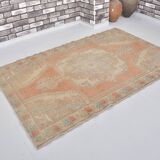 Tapis anatolien orange et beige sku 2434