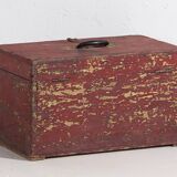 Antique chest with red and green patina (c.1920) #75