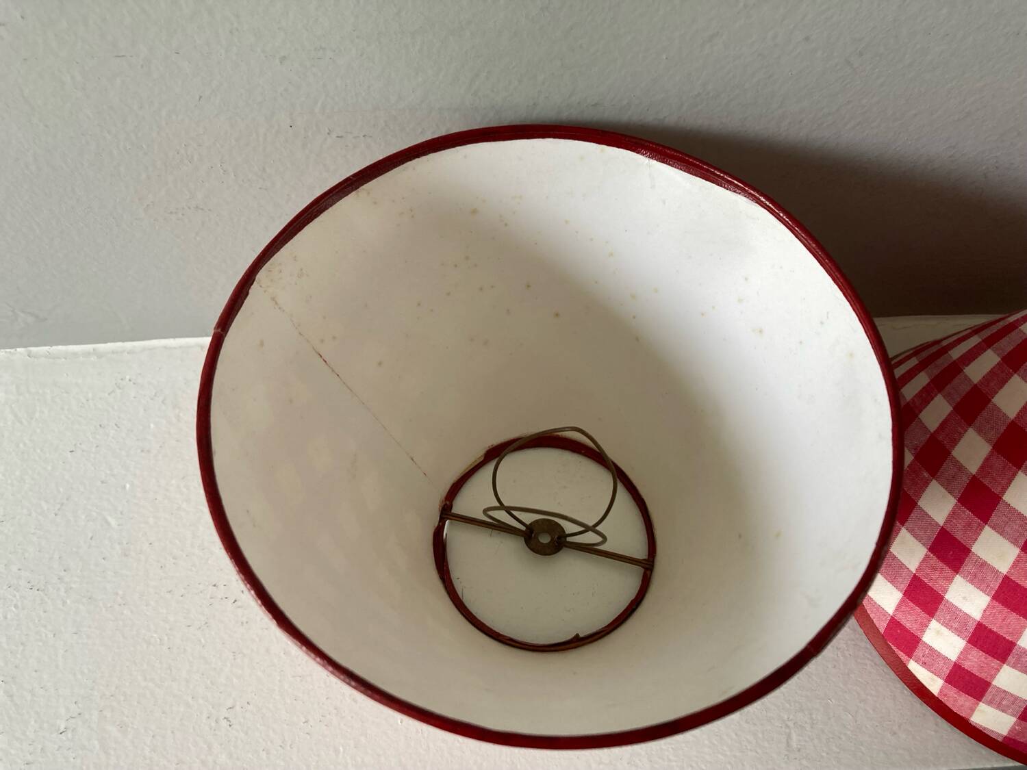 Vintage gingham lampshades