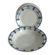 8 dinner plates with vintage Louvois model Nouvelles Galeries dish