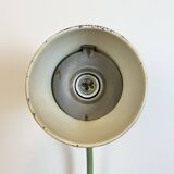 Green industrial workshop table lamp, 1960s