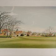 Pierre Bazire : Paysage en Normandie, lithographie originale signée