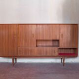 Arno wooden sideboard, Scandinavian teak wood sideboard, vintage storage unit