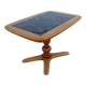 Vintage coffee table made of solid wood and black ceramic from the 1940s/50s.