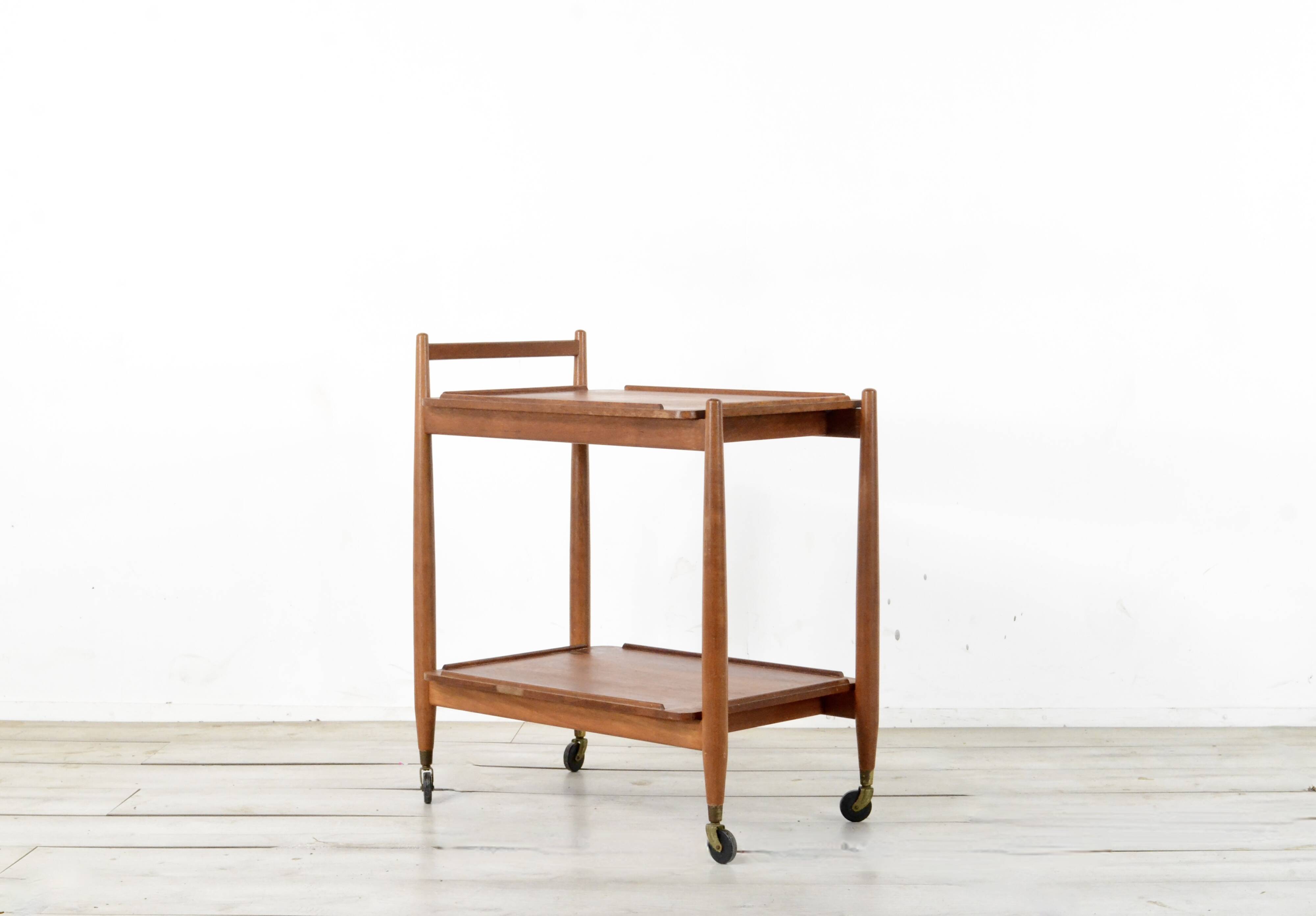 Midcentury White & Newton Teak Cocktail Drinks Trolley / Hostess. Vintage M