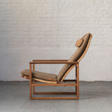 Set of 2 lounge chairs and one footrest by Borge Mogensen for Fredericia Denmark 1960’s