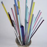 Flower picks on basket base
