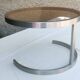 Vintage living room table “metal and glass top”