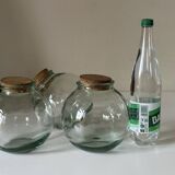 Set of 3 vintage glass candy jars from the 60s and 70s