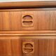 Danish beside tables in teck 2 drawers, scandinavian 1960