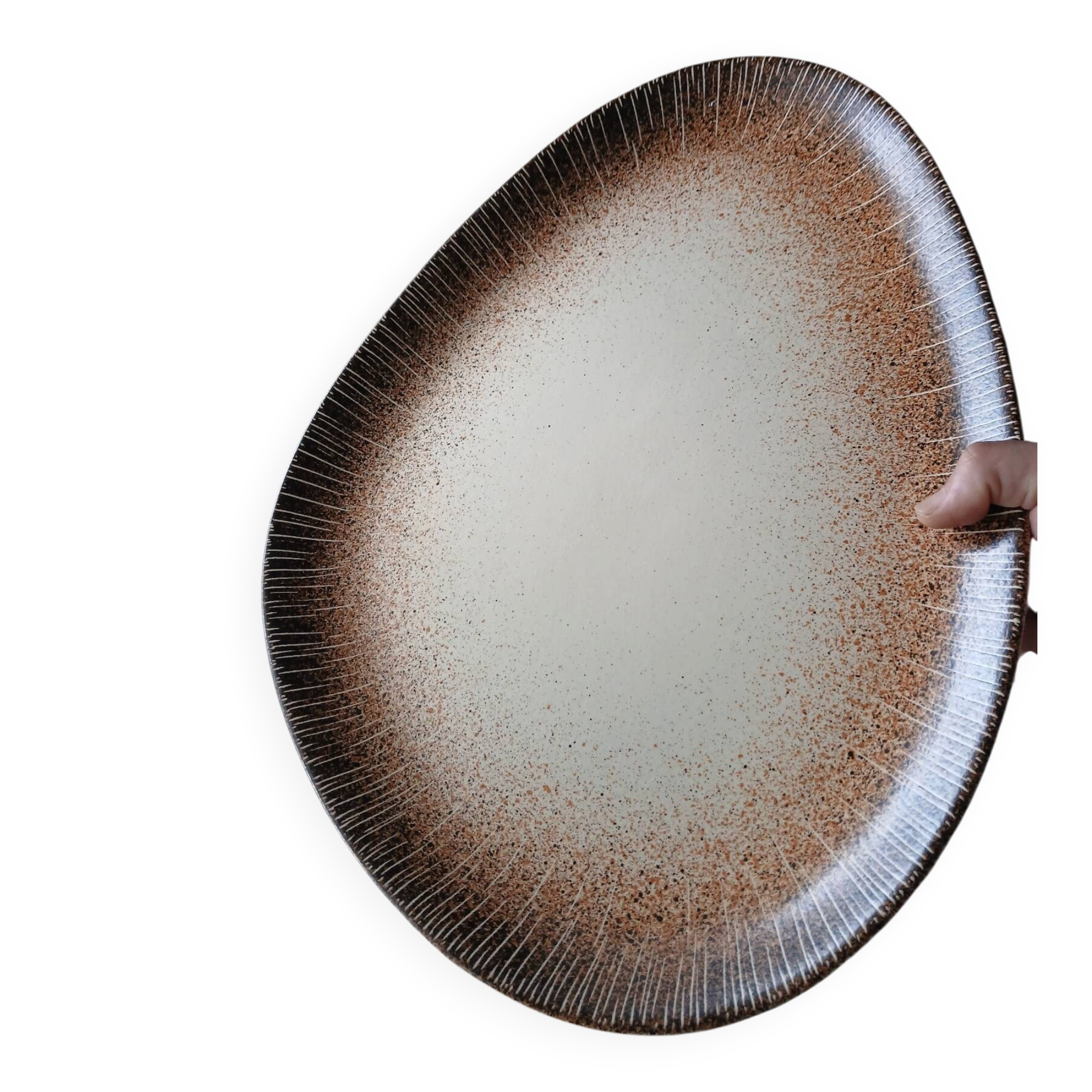 Plat vintage (60/70) design mid-century grand forma
