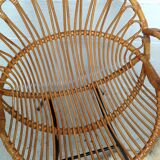 Paire de fauteuils en rotin vintage
