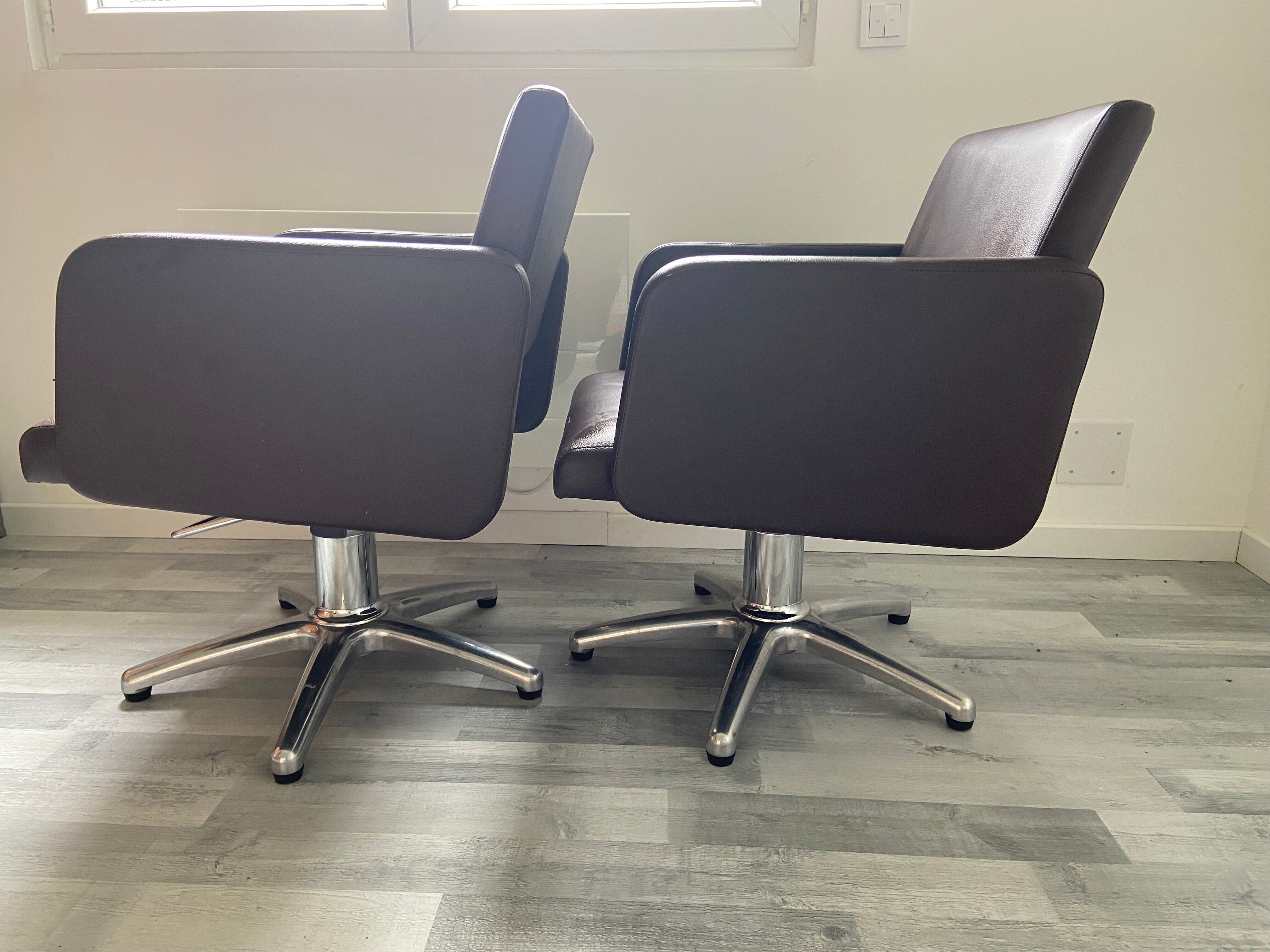 Pair of Hairdresser's Armchairs
