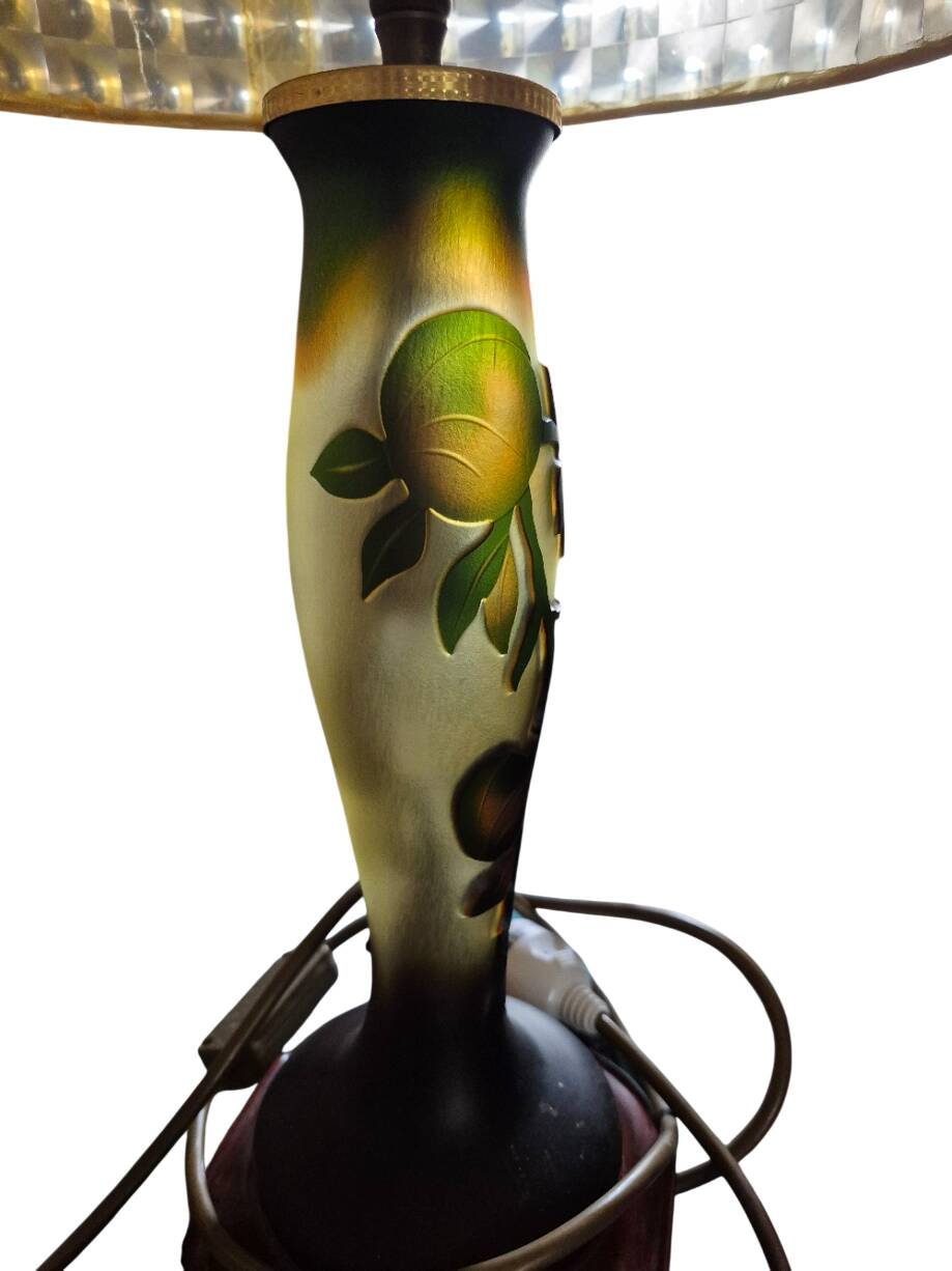 lampe dégagé a l'acide signé Devianne 1950