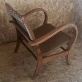 Bauhaus armchair in wood and rope by Erich Dieckmann