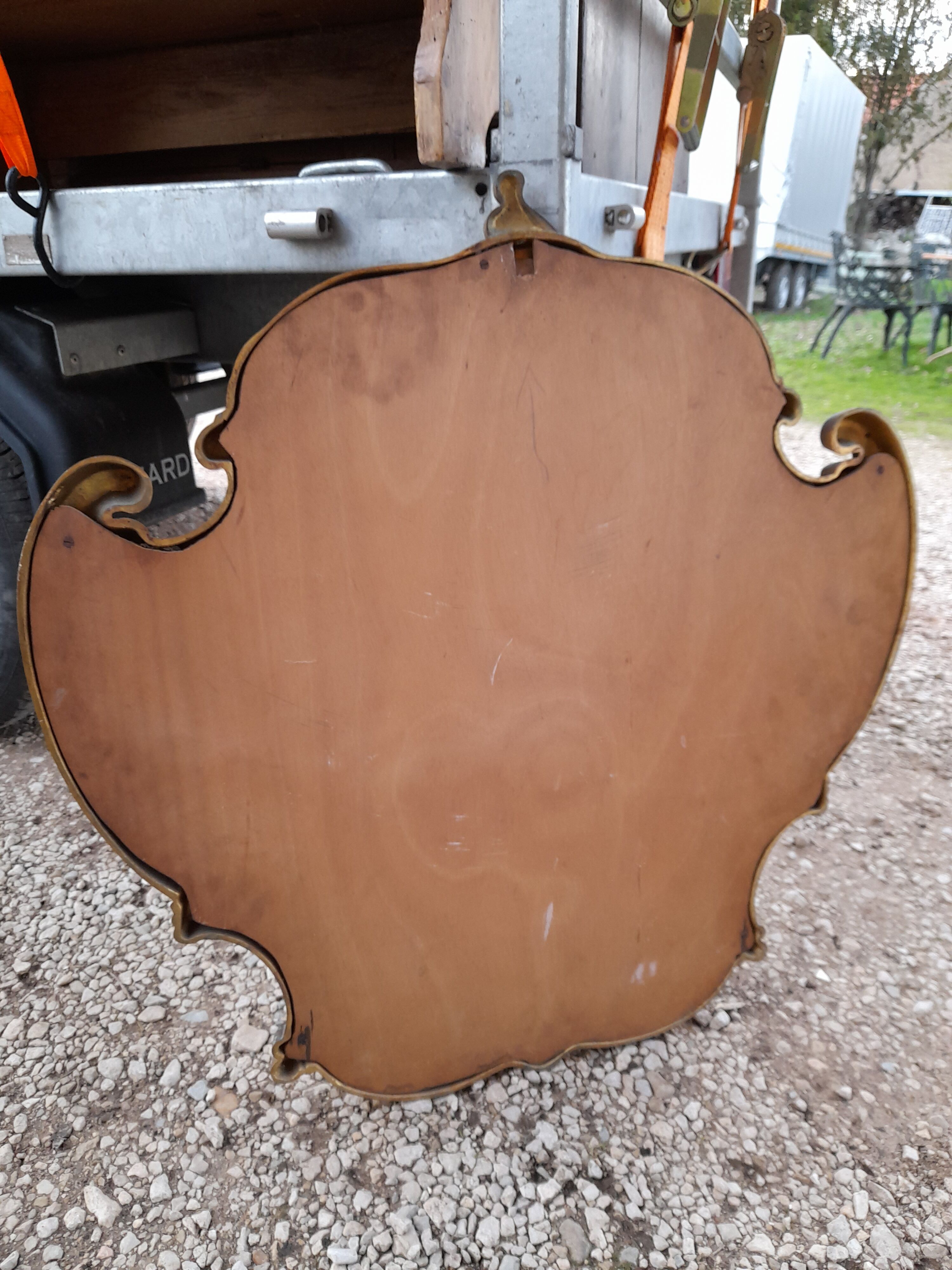 Louis XV style rock mirror in bronze  69x70cm