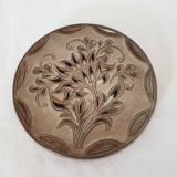 Ceramic trivet with floral motif by Fonck et Matéo (Vallauris)