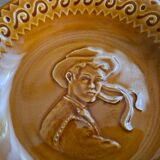 Set of 3 hollow plates Face of Breton Argoat Gourin