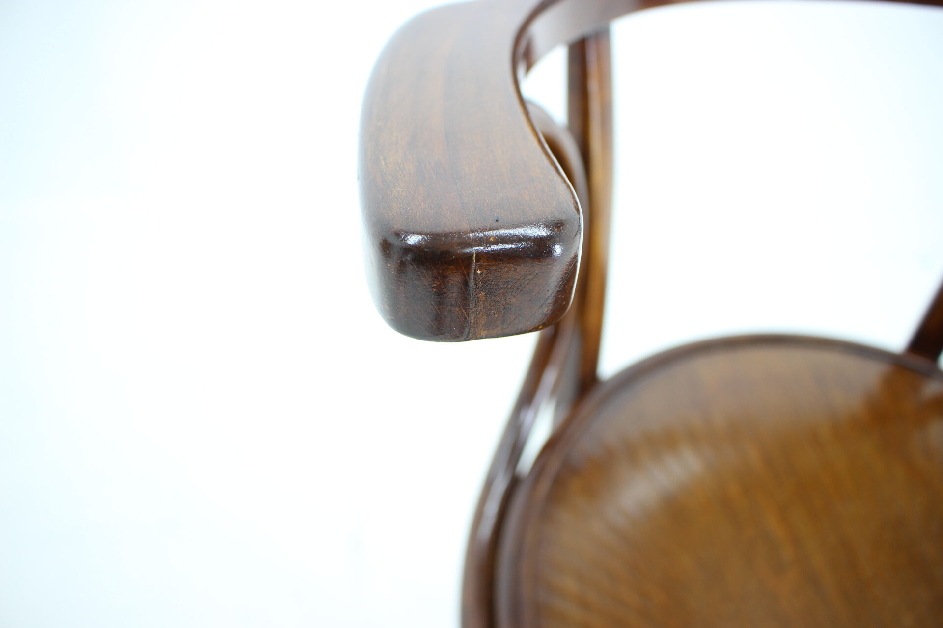 1910s office armchair J&J Kohn Nr.704 and side table,Czechoslovakia