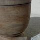 Turned solid wood plant pot