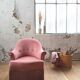 Fauteuil crapaud rose