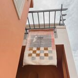 Berber checkerboard carpet