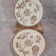 Set of 2 antique ironstone plates, "Daisy" pattern, Grand Dépôt Paris.