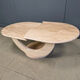 Vintage two tier travertine coffee table, 1970s