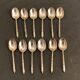 12 mocha spoons or coffee in Ercuis silver metal in their original box