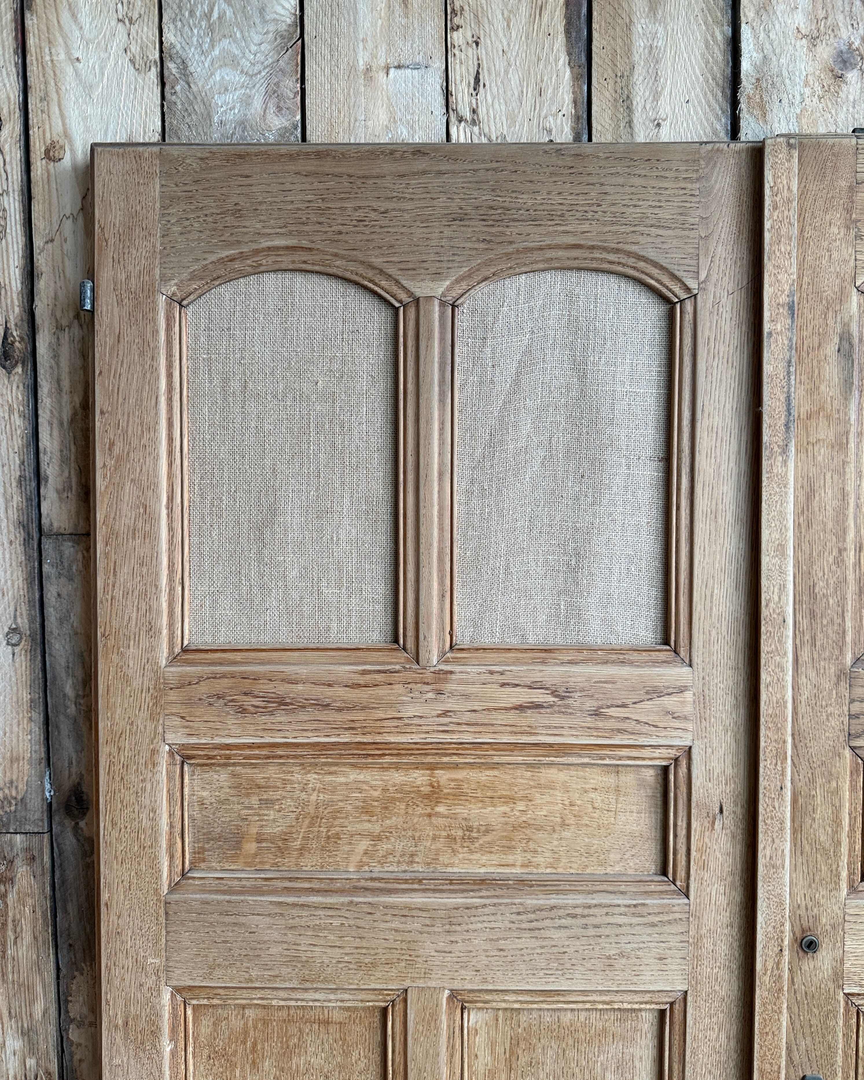 Pair of oak wardrobe doors
