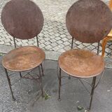 Pair of old metal chairs from the early 20th century