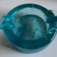 Product BHV Solid ashtray in turquoise blown glass 1960