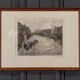 Engraving René Pinard Arms of the stock exchange of the Pont de la fishmonger Nantes