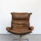 Fauteuil et ottoman design Harald Relling édité par Langlos Möbelfabrik