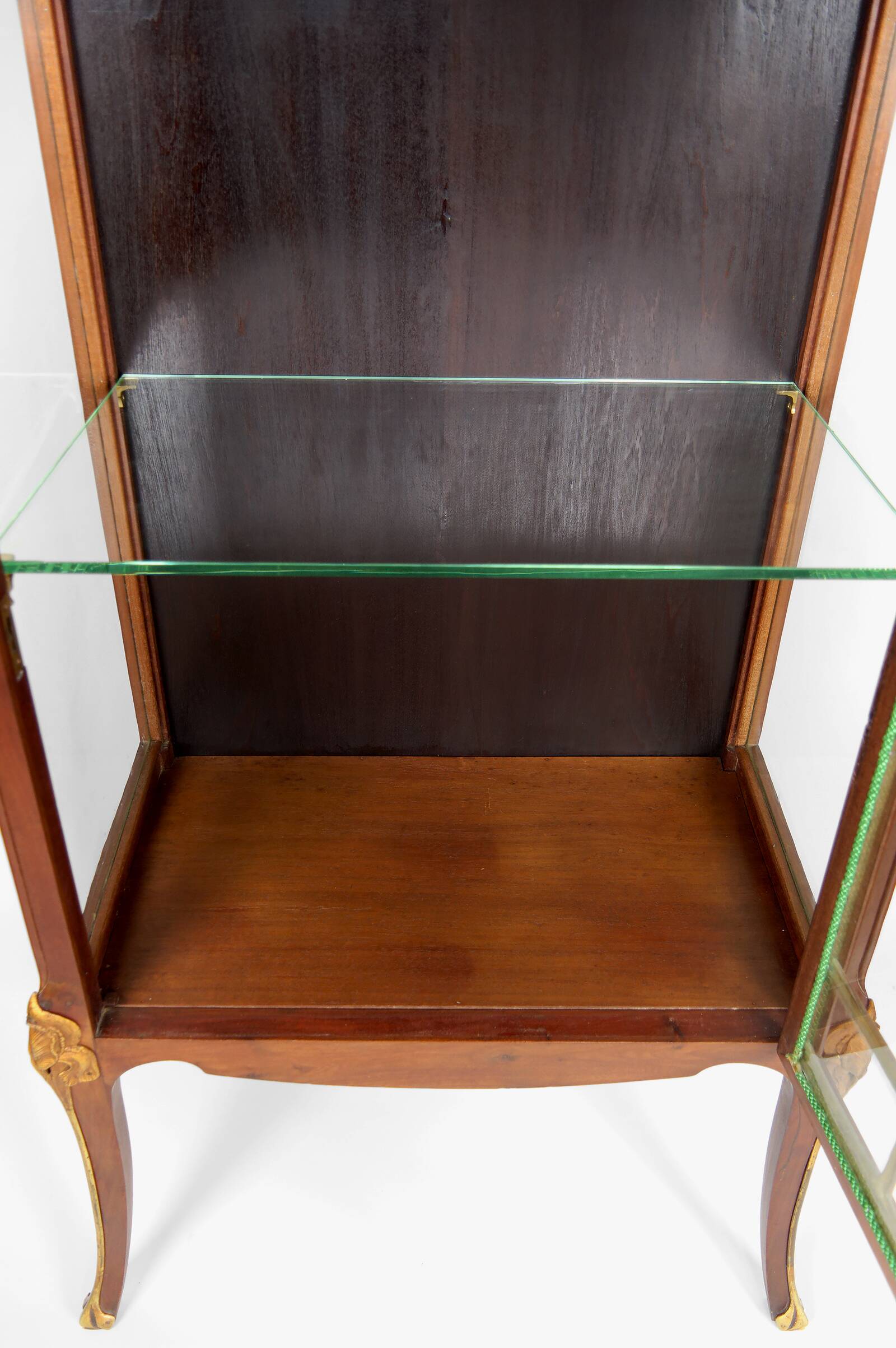 Art Nouveau display case, bronzes and carved wood on a floral theme, circa 1900