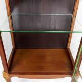 Art Nouveau display case, bronzes and carved wood on a floral theme, circa 1900
