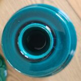 Emerald green ceramic candle holder