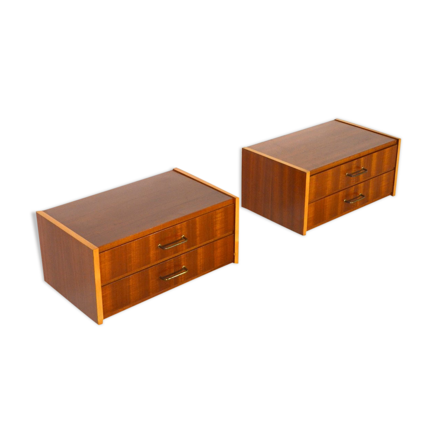 Pair of suspended bedside tables 1950s