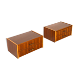 Pair of suspended bedside tables 1950s