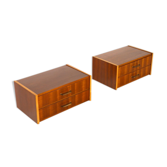 Pair of suspended bedside tables 1950s
