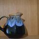 Blue flamed stoneware jug